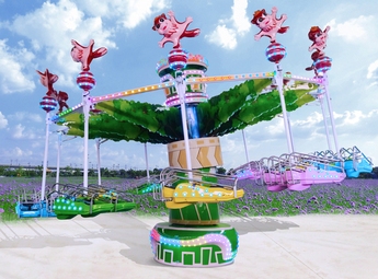 Green Fairy Kite Flying Ride - Outdoor Thrilling Amusement Equipment for Theme Parks