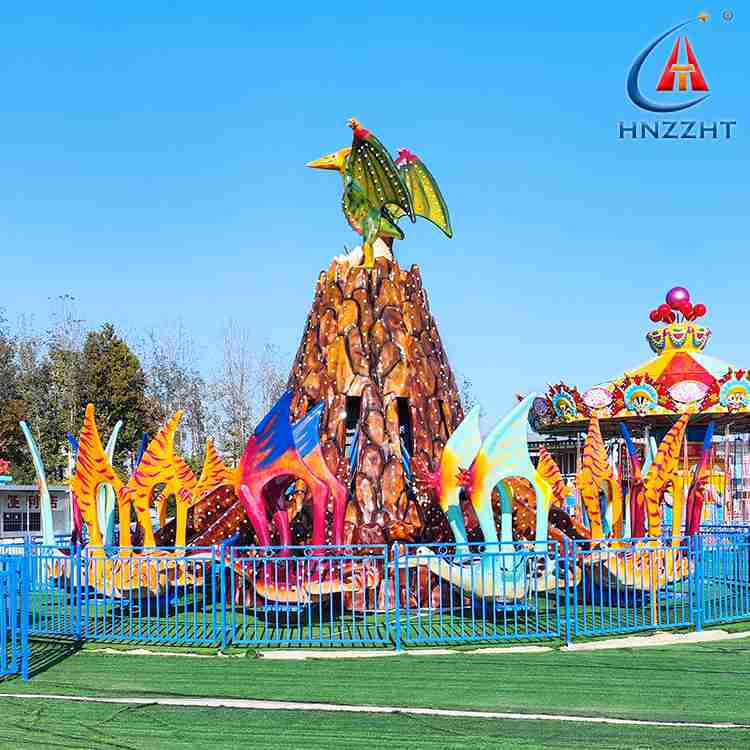 spinning amusement park rides jurassic dinosaur