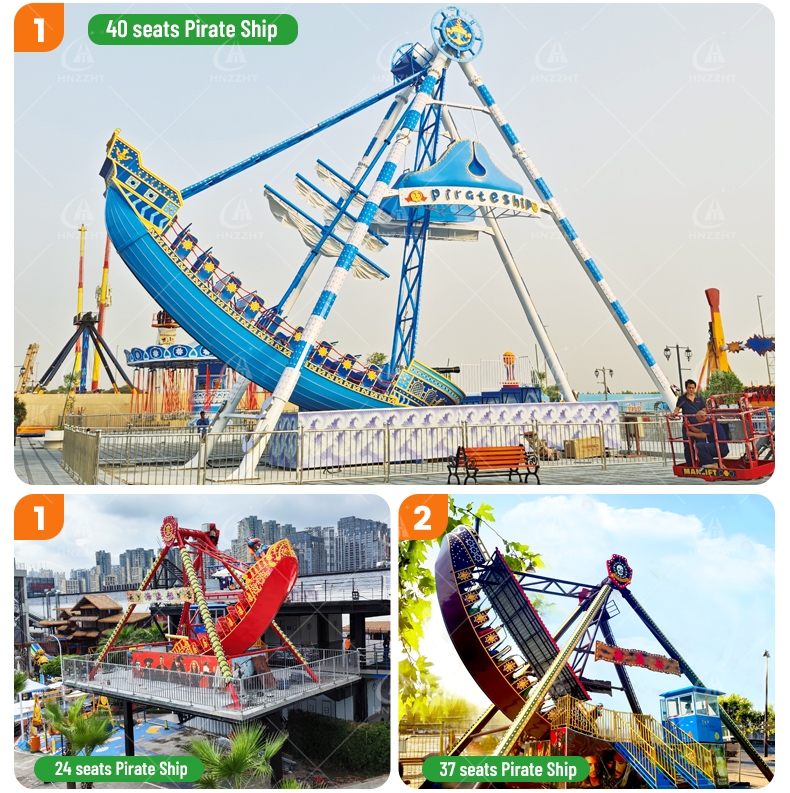 Installation and commissioning of a swinging pirate ship ride