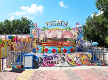 Disco Turntable Amusement Ride with LED Lighting & DJ Interactive System for Theme Parks