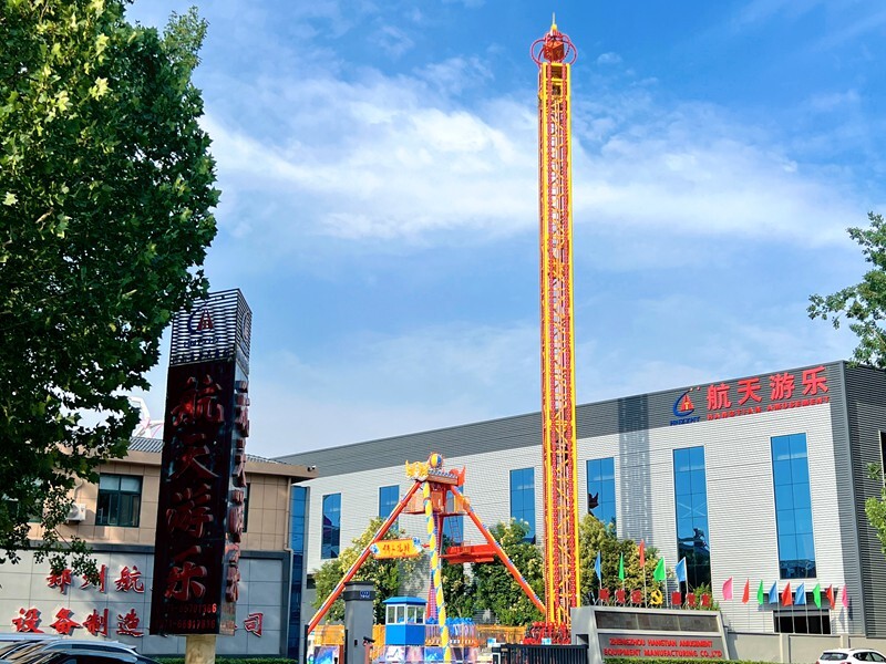 Drop tower amusement ride